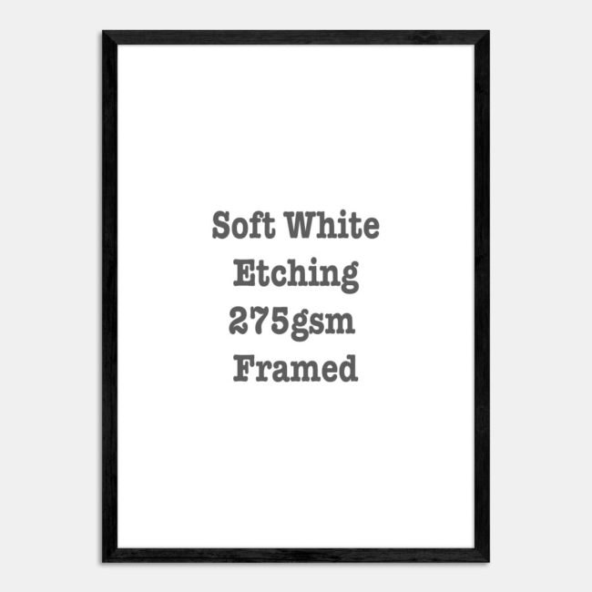 Soft White Etching Framed
